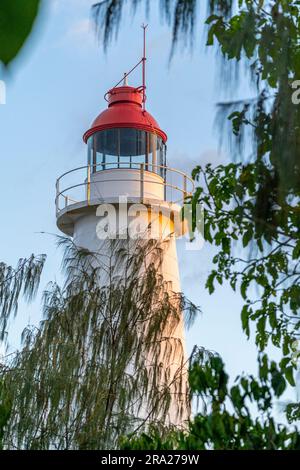 Faro di Lady Elliot Island, sito patrimonio dell'umanità, Lady Elliot Island, Queensland, Australia Foto Stock