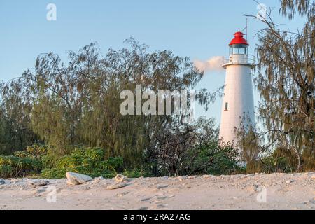 Faro di Lady Elliot Island, sito patrimonio dell'umanità, Lady Elliot Island, Queensland, Australia Foto Stock