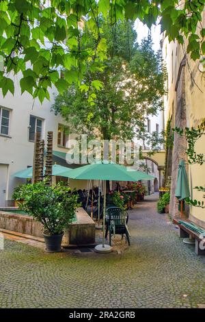 Dettaglio dalla stretta strada di Innsbruck, Austria Foto Stock
