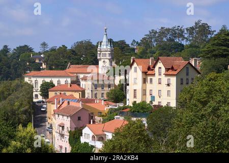 Portogallo, quartiere di Lisbona, sito patrimonio dell'umanità dell'UNESCO, Sintra, Municipio (Pacos do concelho) dell'architetto Adaes Bermudes Foto Stock