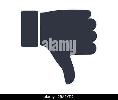 Simbolo pollice giù. Concetto di social media. Illustrazione Vettoriale