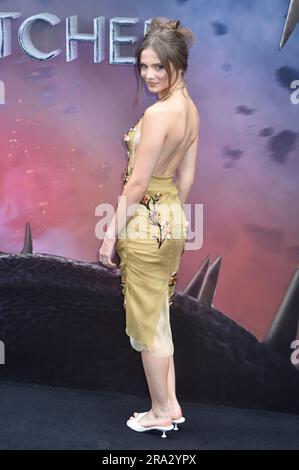 28 giugno 2023. Freya Allan alla premiere britannica di Netflix "The Witcher" stagione 3, Londra. Sue Andrews/Alamy. Foto Stock