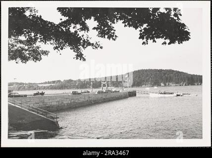 Vista di Bar Island e del molo da Bar Harbor, Maine. 1939 - 1947. Foto Stock