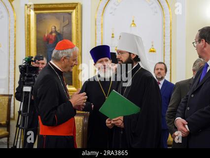 Vaticano, Vaticano. 29 giugno 2023. Mosca, Russia, 2023/6/29.sua Santità il Patriarca Kirill incontra le S.E. Matteo Zuppi presidente della Conferenza Episcopale Cattolica d'Italia a Mosca, Russia. Foto di Sergey Vlasov, servizio stampa della Chiesa ortodossa russa /Stampa cattolica foto LIMITATA ALL'USO EDITORIALE - NIENTE MARKETING - NESSUNA CAMPAGNA PUBBLICITARIA credito: Agenzia fotografica indipendente/Alamy Live News Foto Stock