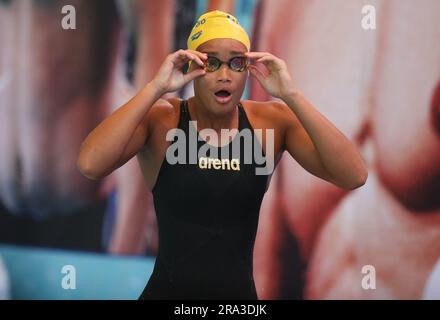 Analia Pigree, Women Heat 50 M Butterfly durante i Campionati francesi di nuoto Elite il 15 giugno 2023 a Rennes, Francia - foto Laurent Lairys / DPPI Foto Stock