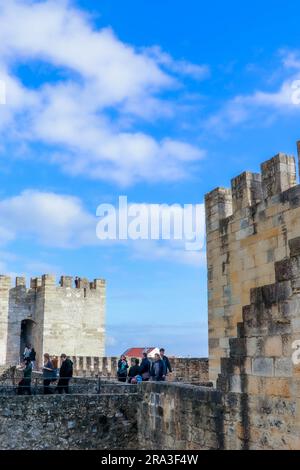 Lisbona portogallo Castello di San Giorgio Foto Stock