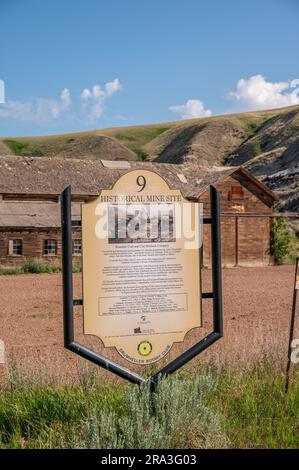 Abbandonare l'edificio della Rosedale Coal and Clay, vicino a Drumheller, Alberta. Foto Stock