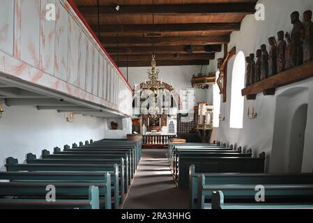 Chiesa di St. Clemens, Nebel, Amrum, Germania Foto Stock