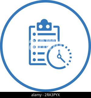 Icona Time Plan (piano temporale). EPS vettoriale completamente modificabile per materiali stampati e infografiche, Web o qualsiasi tipo di progetto. Illustrazione Vettoriale