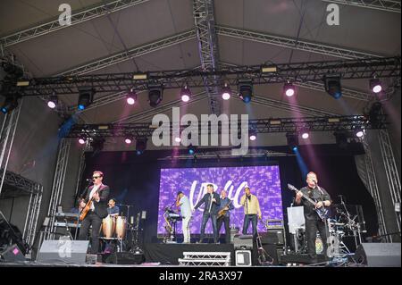 30 giugno 2023, Doncaster, South Yorkshire, U.K: UB40 , Esibirsi all'ippodromo di Doncaster , Doncaster , UK , 30.06.2023 (Credit Image: © Robin Burns/ZUMA Press Wire) SOLO PER USO EDITORIALE! Non per USO commerciale! Foto Stock