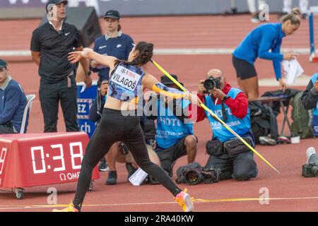 Losanna, Svizzera. 6 marzo 2023. Adriana VILAGOŠ della Serbia (donne Javelin) è in azione durante l'Athletisima Losanna - Diamomd League 2023. Athletisima Losanna - Diamomd League 2023 a Losanna 2023, si è svolto a Losanna, capitale olimpica il 30 giugno 2023. (Foto di: Eric Dubost/Sipa USA) credito: SIPA USA/Alamy Live News Foto Stock