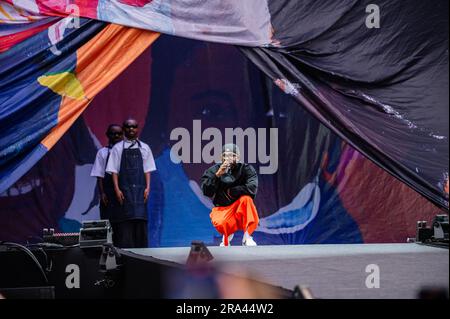 ROTTERDAM - Kendrick Lamar durante un'esibizione al festival hip-hop internazionale Rolling Loud a Rotterdam Ahoy. ANP JESSE WENSING netherlands Out - belgium Out Foto Stock