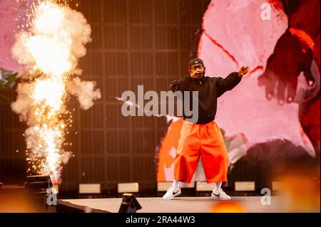 ROTTERDAM - Kendrick Lamar durante un'esibizione al festival hip-hop internazionale Rolling Loud a Rotterdam Ahoy. ANP JESSE WENSING netherlands Out - belgium Out Foto Stock