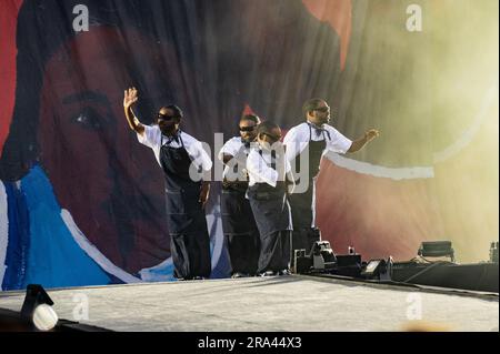 ROTTERDAM - Kendrick Lamar durante un'esibizione al festival hip-hop internazionale Rolling Loud a Rotterdam Ahoy. ANP JESSE WENSING netherlands Out - belgium Out Foto Stock
