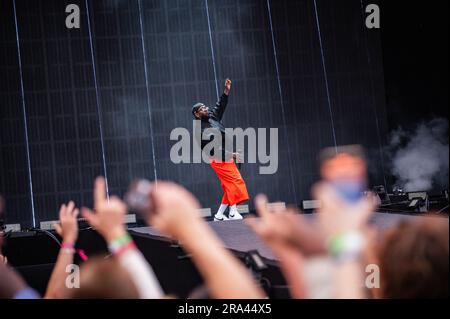 ROTTERDAM - Kendrick Lamar durante un'esibizione al festival hip-hop internazionale Rolling Loud a Rotterdam Ahoy. ANP JESSE WENSING netherlands Out - belgium Out Foto Stock