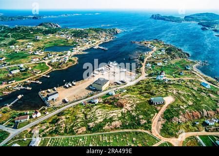 Immagine aerea di Durrell, Terranova, Canada Foto Stock