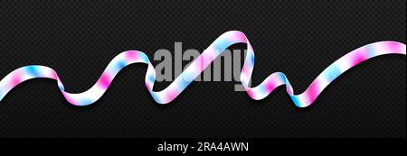 Concetto olografico di nastro luminoso Illustrazione Vettoriale