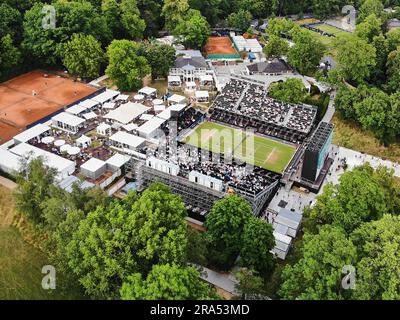 Bad Homburg, Assia, Germania. 30 giugno 2023. Foto aerea del luogo durante l'APERTURA DI BAD HOMBURG presentata da Engel & VÃ¶Lkers - WTA250 - Womens Tennis (Credit Image: © Mathias Schulz/ZUMA Press Wire) SOLO USO EDITORIALE! Non per USO commerciale! Foto Stock