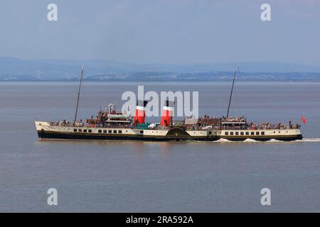 PS Waverley si dirige verso Penarth e poi verso Minehead Foto Stock