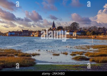 Un inverno di pomeriggio a Bosham Foto Stock