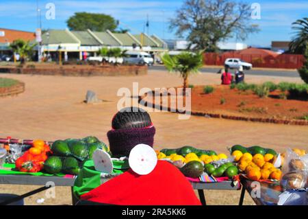 Agricoltori biologici nella provincia di Limpopo il giorno del mercato Foto Stock