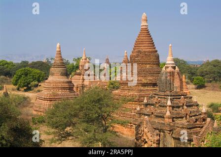 Bagan Pagodas, Birmania, Pagan, Myanmar, Asia Foto Stock