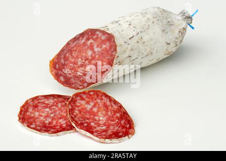 Salame italiano, salsiccia, salsiccia a lunga durata Foto Stock