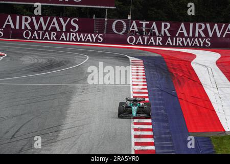 Lance Walk (CAN) Aston Martn AMR23 durante gli shootout qualificarsi il sabato FORMULA 1 ROLEX GROSSER PREIS VON OSTERREICH 2023 - giugno 29 a luglio 2 a Redbull Foto Stock