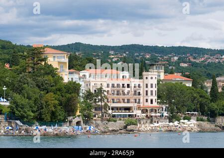 Hotel, Opatija, Golfo del Quarnero, Croazia, Europa Foto Stock