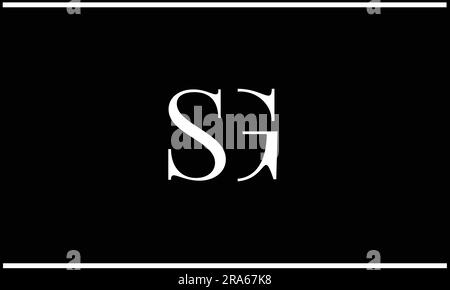 SG, GS, Abstract Letters Logo Monogram Illustrazione Vettoriale