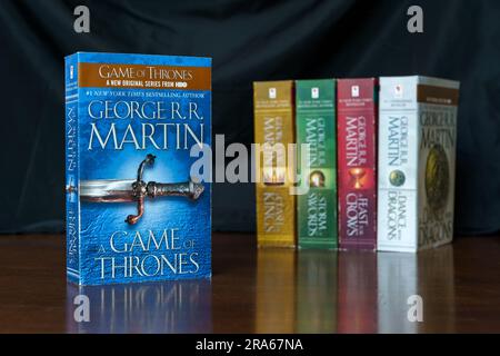 A Game of Thrones e Song of Ice and Fire serie di libri fantasy di George R. R. Martin. Lahti, Finlandia. 18 giugno 2023. Foto Stock