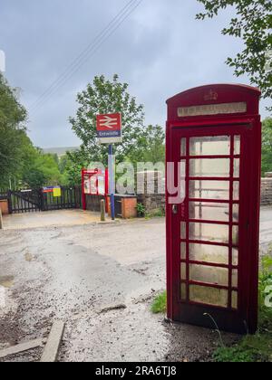 British Red Telephone Kiosk Foto Stock