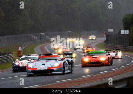 Le Mans, Francia. 1 luglio 2023. 0 RITTWEGER (GER), HANCOCK (gbr), Porsche 911 GT1 Evo, 1997, azione durante le Mans Classic 2023 dal 1 al 3 luglio 2023 sul Circuit des 24 Heures du Mans, a le Mans, Francia - foto Damien Saulnier/DPPI credito: DPPI Media/Alamy Live News Foto Stock