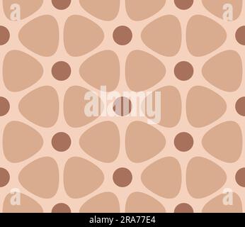 Ripetizione geometrica senza cuciture. Sfondo astratto di forme geometriche colorate. Triangoli colorati angoli arrotondati e cerchi. Sfondo dal design semplice per Illustrazione Vettoriale