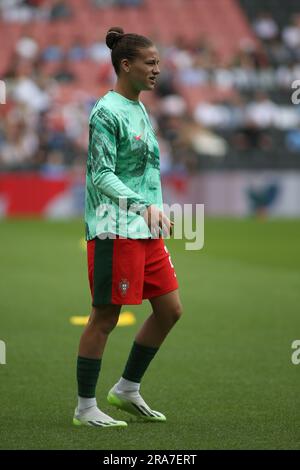 Londra, Regno Unito. 1 luglio 2023. Londra, 6 aprile 2023: Durante la partita amichevole di calcio femminile internazionale tra Inghilterra e Portogallo allo Stadio MK, Milton Keynes, Inghilterra. (Pedro Soares/SPP) credito: SPP Sport Press Photo. /Alamy Live News Foto Stock