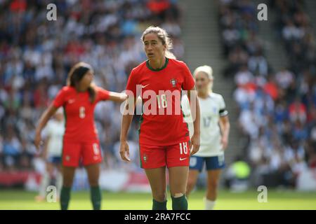 Londra, Regno Unito. 1 luglio 2023. Londra, 6 aprile 2023: Carolina Mendes (18 Portogallo) durante la partita di calcio amichevole femminile internazionale tra Inghilterra e Portogallo allo stadio MK, Milton Keynes, Inghilterra. (Pedro Soares/SPP) credito: SPP Sport Press Photo. /Alamy Live News Foto Stock