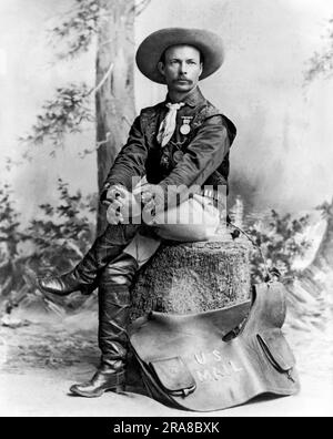 Stati Uniti: c. 1860. Famoso pilota del Pony Express, Billy Johnson, il Pony Express correva da St Joseph, Missouri, a Sacramento, California. E operò dal 3 aprile 1860 al 30 ottobre 1861. Foto Stock