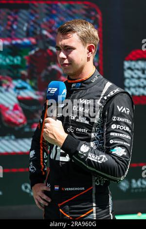 Spielberg, Autriche. 2 luglio 2023. VERSCHOOR Richard (nld), Van Amersfoort Racing, Dallara F2, ritratto durante il 7° round del Campionato FIA di Formula 2 2023 dal 30 giugno al 2 luglio 2023 sul Red Bull Ring, a Spielberg, Austria - foto Florent Gooden/DPPI Credit: DPPI Media/Alamy Live News Foto Stock