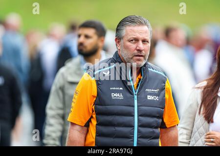 Spielberg, Autriche. 1 luglio 2023. BROWN Zak (usa), CEO di McLaren Racing, ritratto durante il 7° round del Campionato FIA Formula 2 2023 dal 30 giugno al 2 luglio 2023 sul Red Bull Ring, a Spielberg, Austria - foto Florent Gooden/DPPI Credit: DPPI Media/Alamy Live News Foto Stock