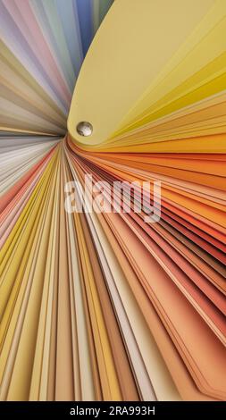 I campioni di colore libro. Rainbow colori campione catalogo. Foto Stock