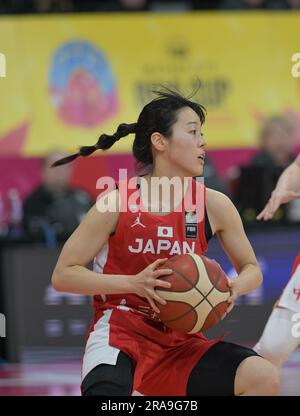 Sydney, Australia. 2 luglio 2023. Mai Yamamoto della squadra giapponese di pallacanestro femminile ha visto in azione durante la FIBA Women's Asia Cup 2023 Division A match tra Cina e Giappone al Quay Centre. Punteggio finale; Cina 73:71 Giappone. Credito: SOPA Images Limited/Alamy Live News Foto Stock