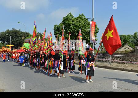 Il tradizionale festival del villaggio di Chem, ha noi, Vietnam 2023. Lễ Hội truyền thống Chèm. 越南旅游, वियतनाम पर्यटन, 베트남 관광, ベトナム観光, ឌូលីច វៀតណាម, Foto Stock