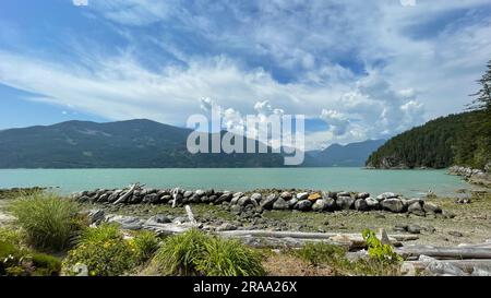 Oliver's Landing Beach, Furry Creek, British Columbia, Canada Foto Stock