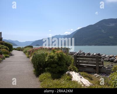 Oliver's Landing Beach, Furry Creek, British Columbia, Canada Foto Stock