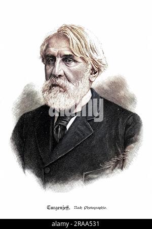 IVAN SERGEYEVICH TURGENEV scrittore russo Data: 1818 - 1883 Foto Stock