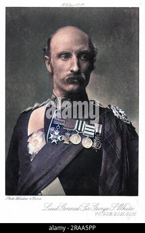 Tenente generale SIR GEORGE STUART comandante militare BIANCO Data: 1835 - 1912 Foto Stock