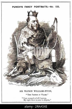 Sir WATKIN WILLIAMS-WYNN (1820 - 1885), proprietario terriero e statista gallese. Data: 1883 Foto Stock