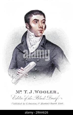 THOMAS JONATHAN WOOLER giornalista radicale, redattore di "The Red Dwarf". Data: 1786 - 1853 Foto Stock