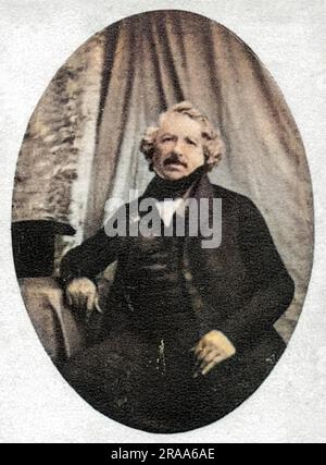 LOUIS JACQUES MANDE DAGUERRE, artista francese e pioniere della fotografia: Inventore del daguerrotipo che fu per un certo tempo l'avanguardia della tecnologia fotografica. Data: 1789 - 1851 Foto Stock