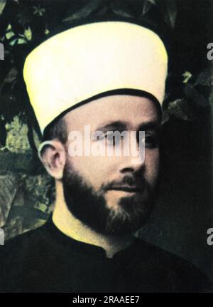 MOHAMMED AMIN (HAJ) AL-HUSSEINI Gran Mufti di Gerusalemme dal 1921 fino agli anni '1950 Data: 1895 - 1974 Foto Stock